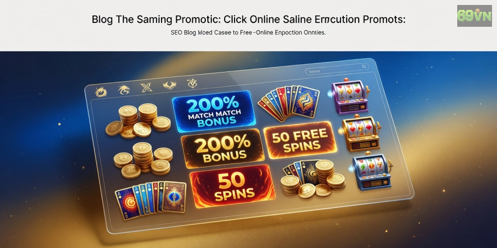 Hình ảnh minh họa khái niệm game khuyến mãi 69vn với các biểu tượng thưởng hấp dẫn