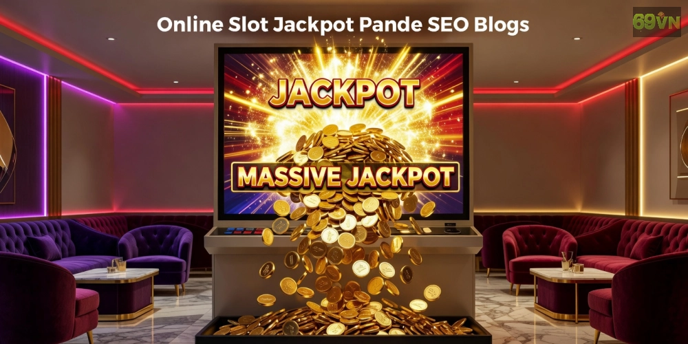 Minh họa khái niệm nổ hũ vip 69vn với jackpot hấp dẫn và giao diện cao cấp
